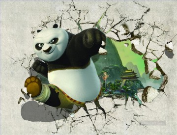 Magic 3D Painting - Kung Fu Panda out of the temple 3D